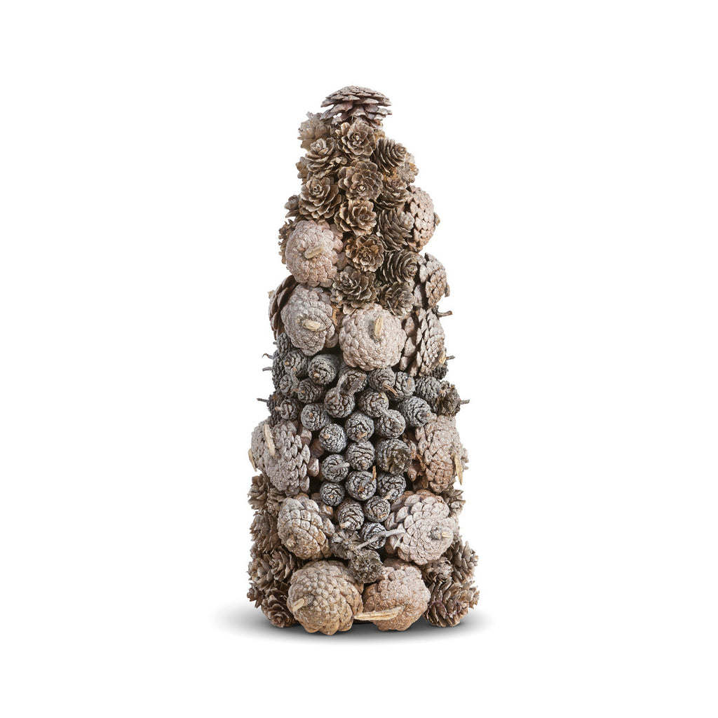 Frosted Mixed Pine Cone Tree - Bombay Mercantile