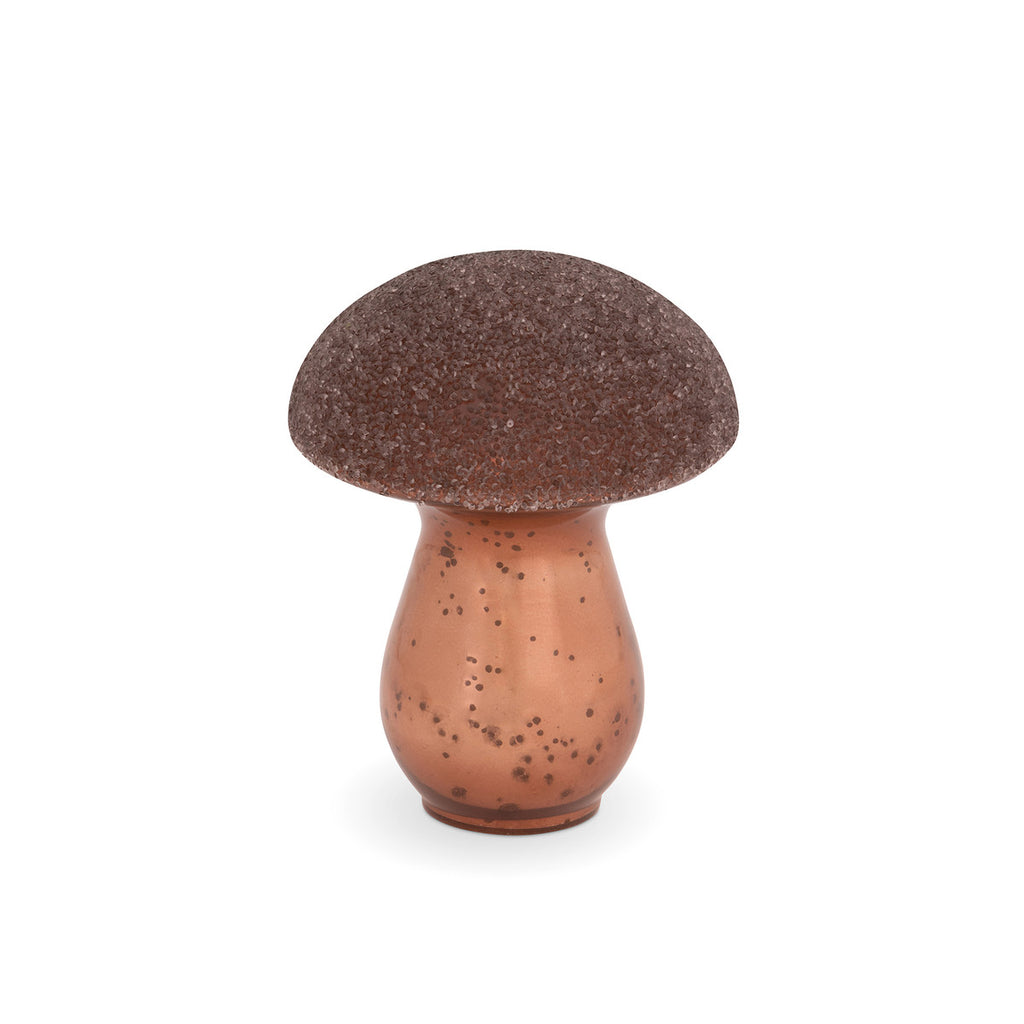 Beaded Top Forest Glass Mushroom, Small - Bombay Mercantile