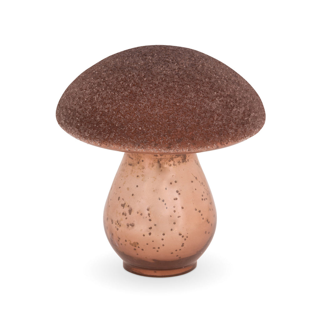 Beaded Top Forest Glass Mushroom, Medium - Bombay Mercantile