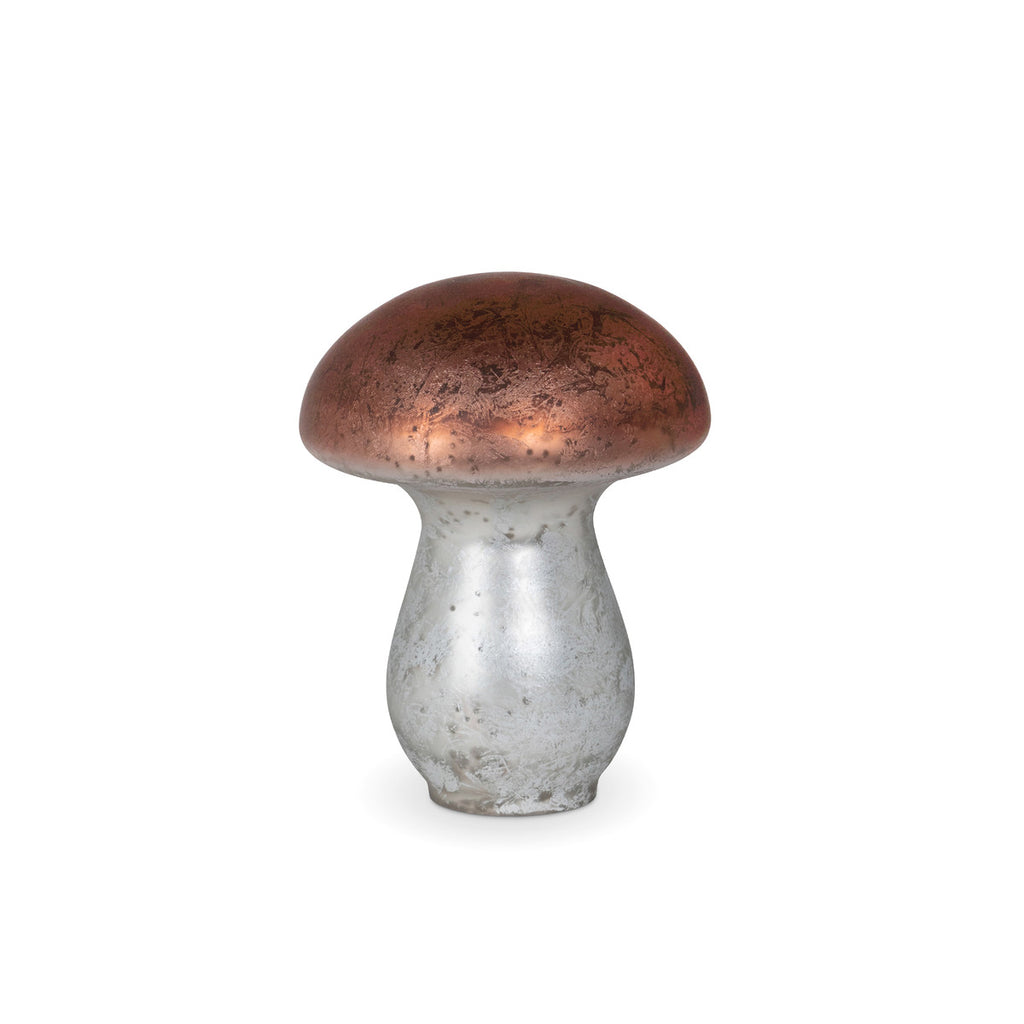 Frosted Glass Forest Mushroom, Small - Bombay Mercantile