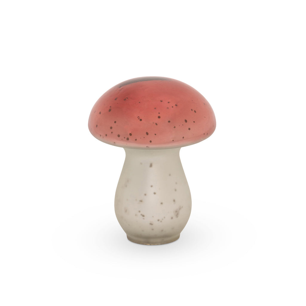 Shiny Glass Forest Mushroom, Small - Bombay Mercantile