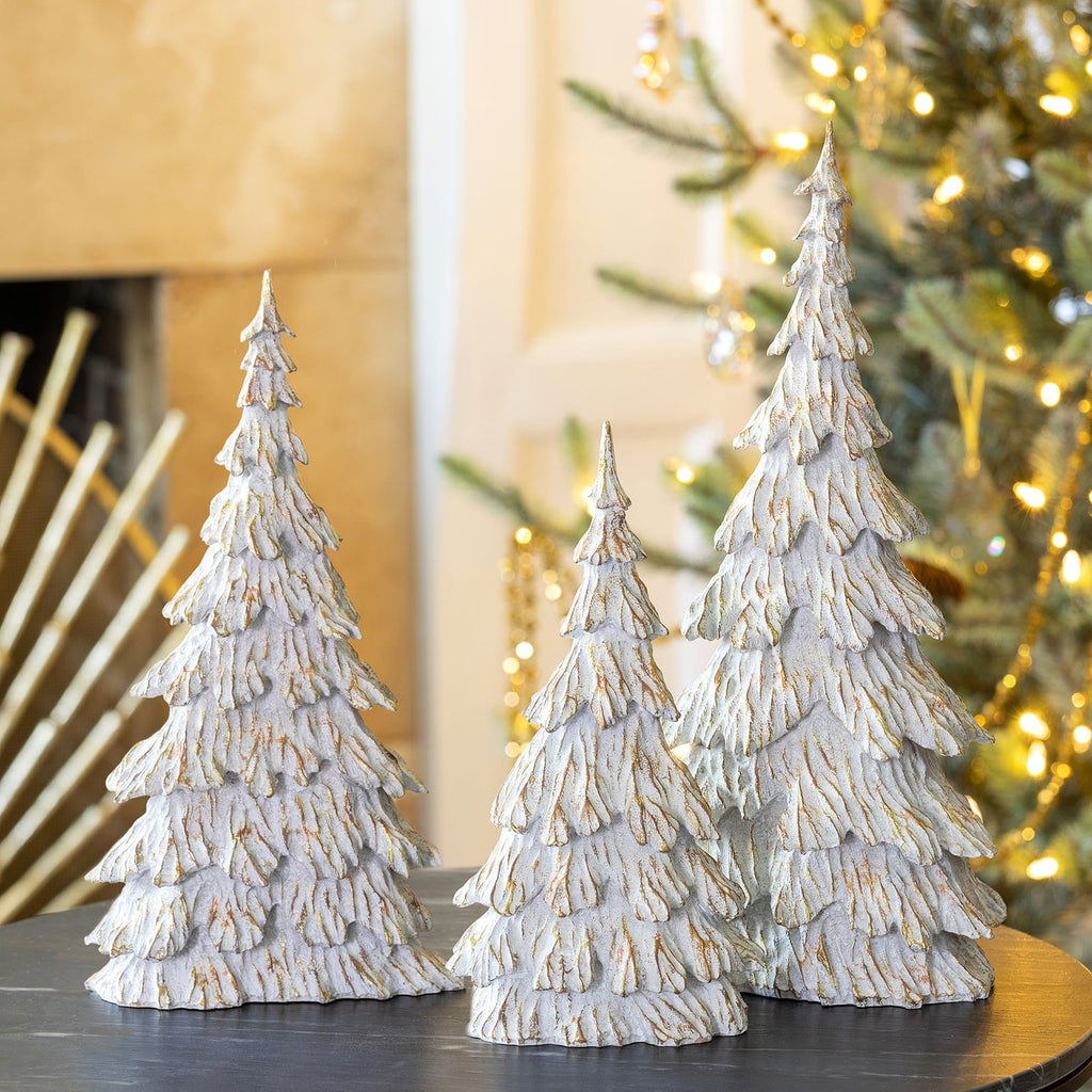 Snowy Tabletop Pine Tree, Medium - Bombay Mercantile