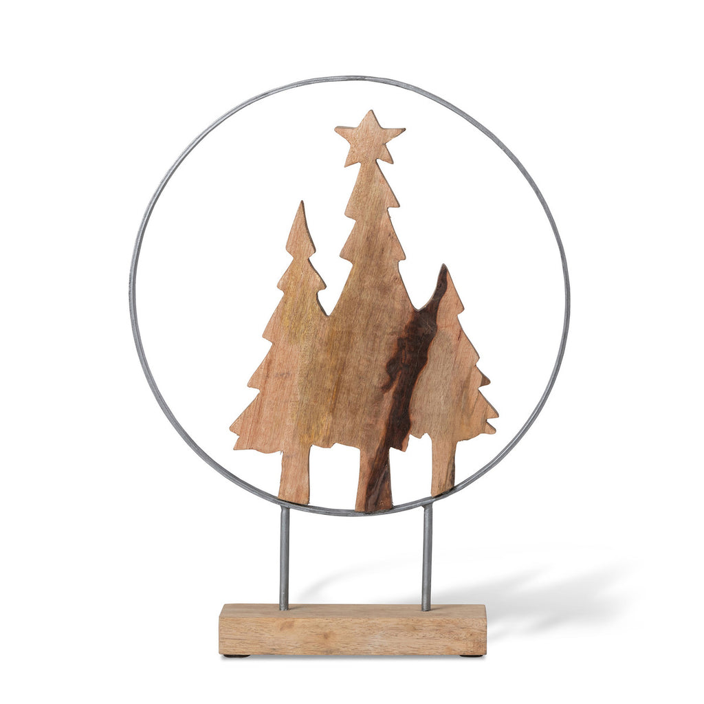 Hand Carved Christmas Tree Sculpture - Bombay Mercantile