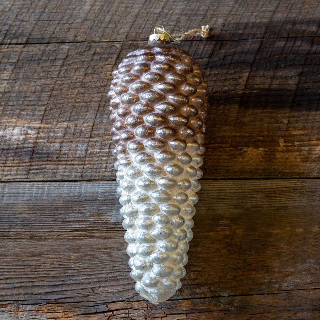 Wilderness Glass Cone Ornament - Bombay Mercantile