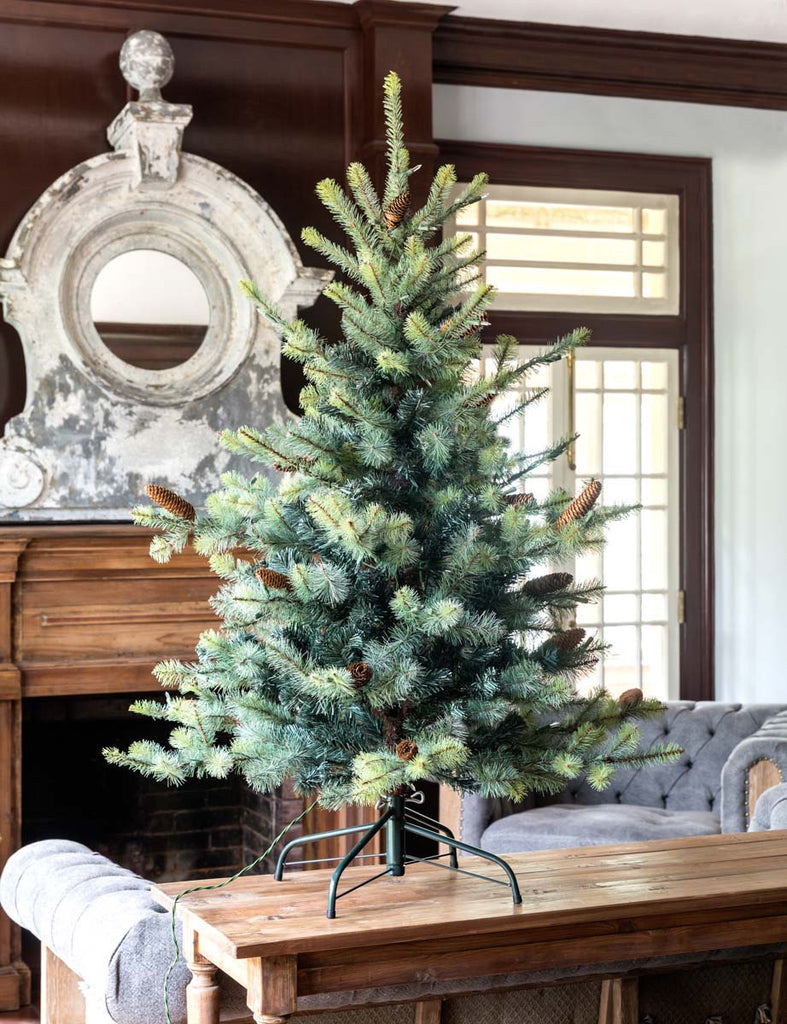 4.5' Park Hill Blue Spruce LED Lights - Bombay Mercantile