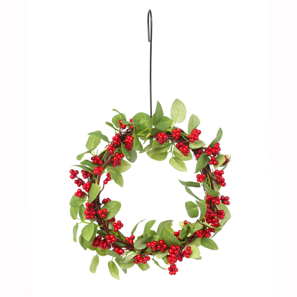 Red Berry and Bayleaf Wreath - Bombay Mercantile