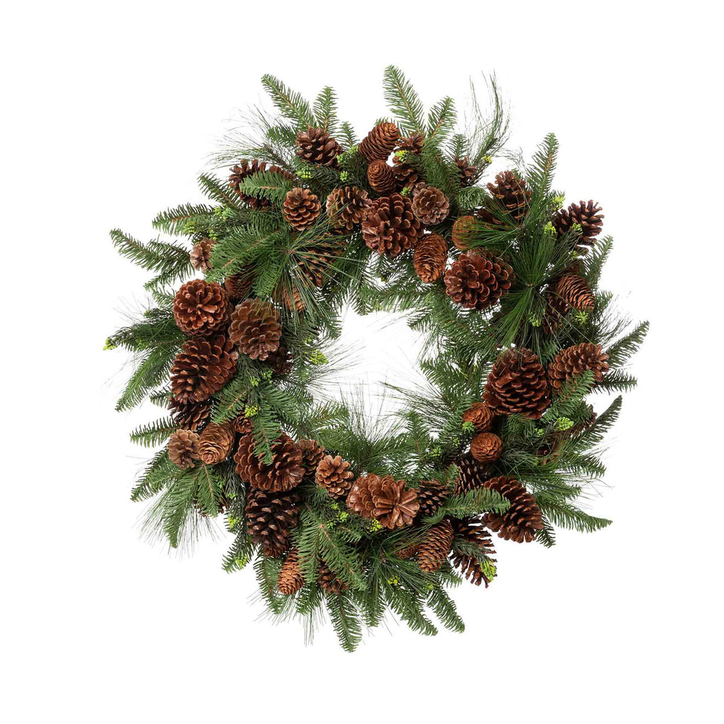 Mixed Pine and Pine Cone Wreath - Bombay Mercantile