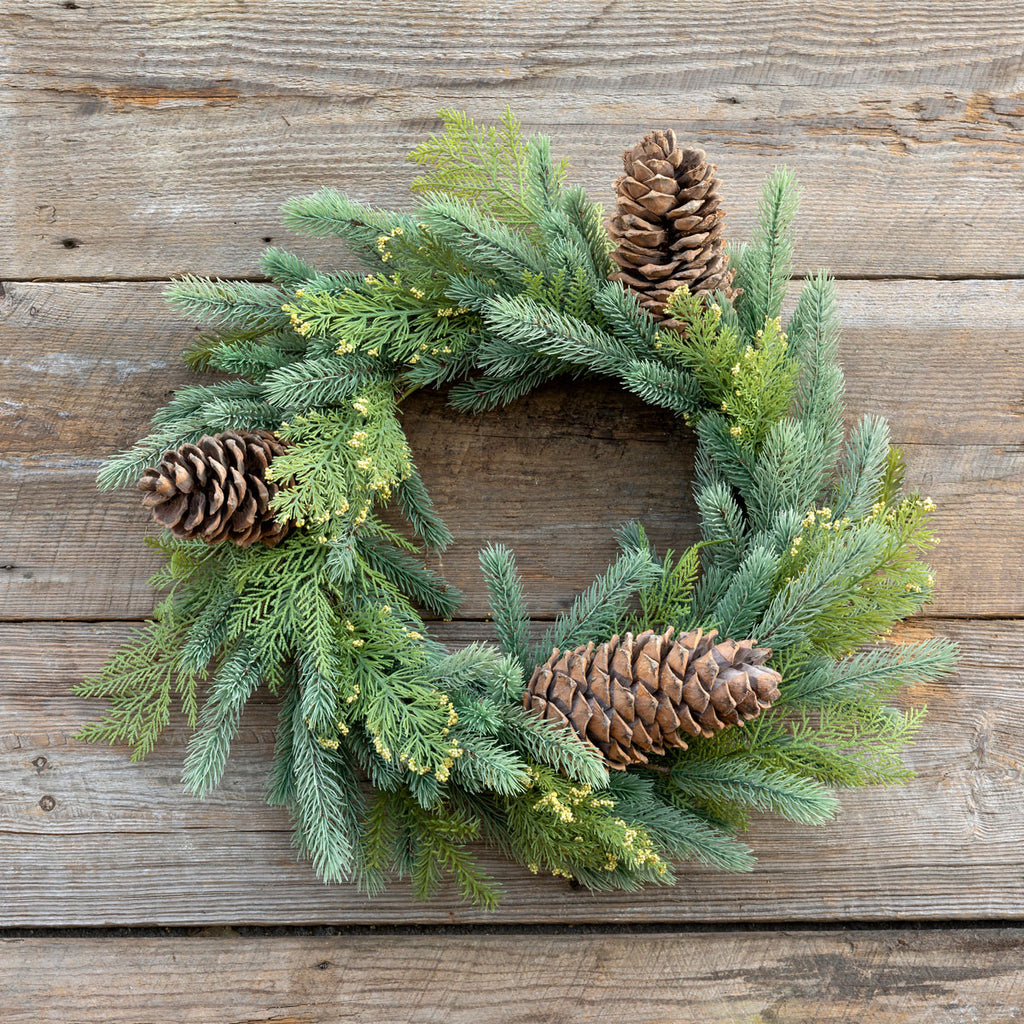 Mixed Evergreen Wreath - Bombay Mercantile