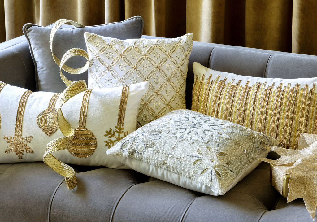 Petite Fleur Velvet Pillow - Bombay Mercantile