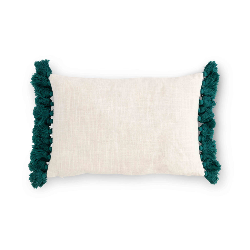 "Free" Bird Appliqued Cotton Pillow - Bombay Mercantile