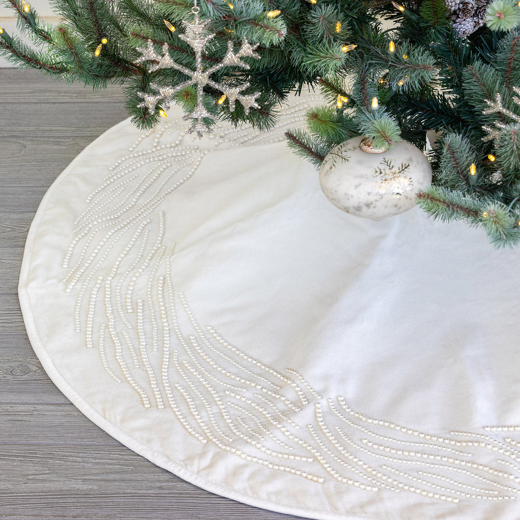 Pearl Garland Tree Skirt - Bombay Mercantile