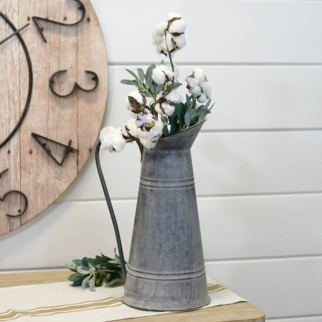 Galvanized Metal pitcher - Bombay Mercantile