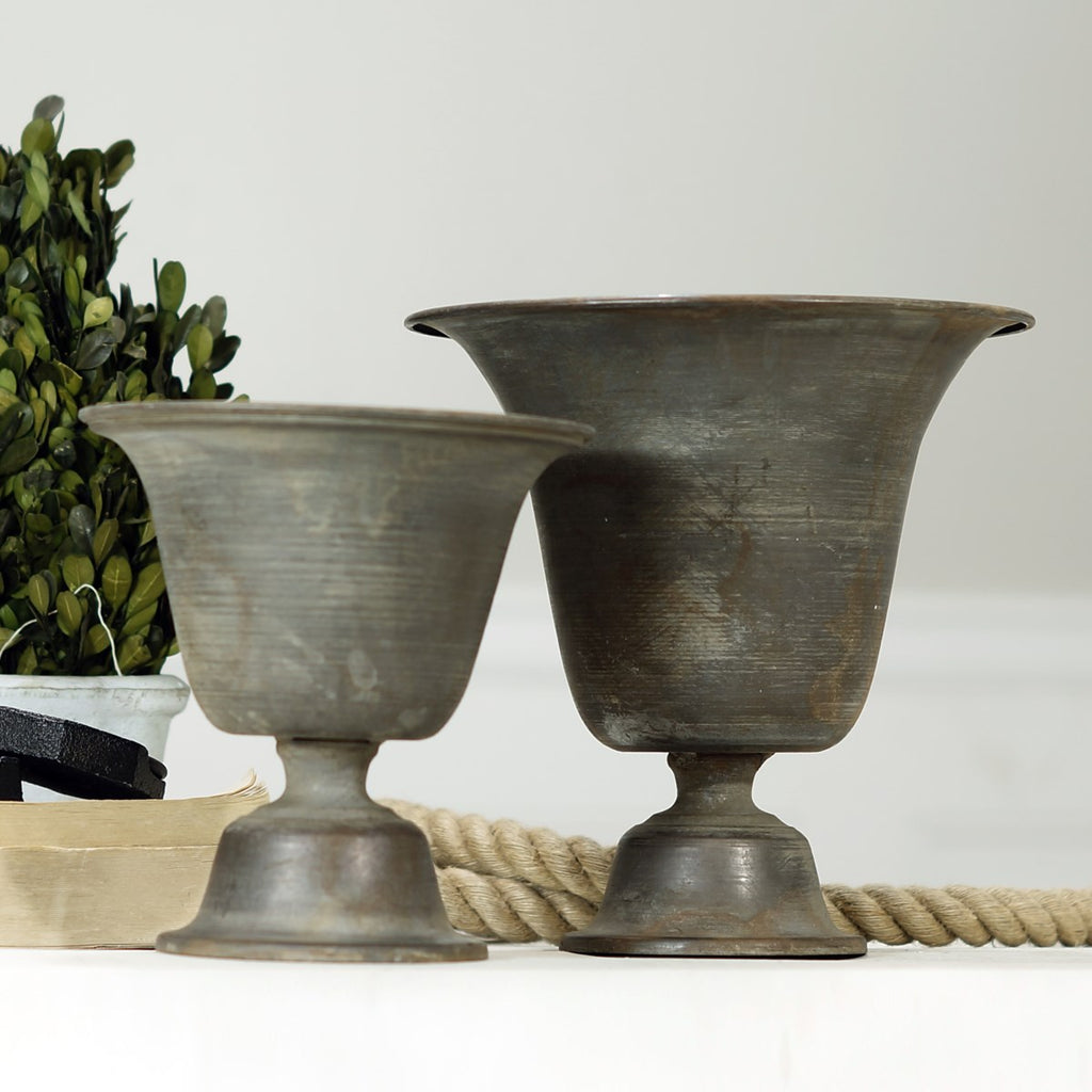 Decorative planter urns set - Bombay Mercantile