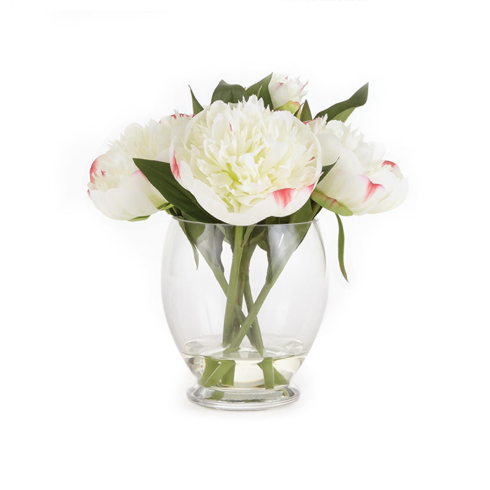 PEONY ARRANGEMENT IN VASE 9" - The Nifty Decor