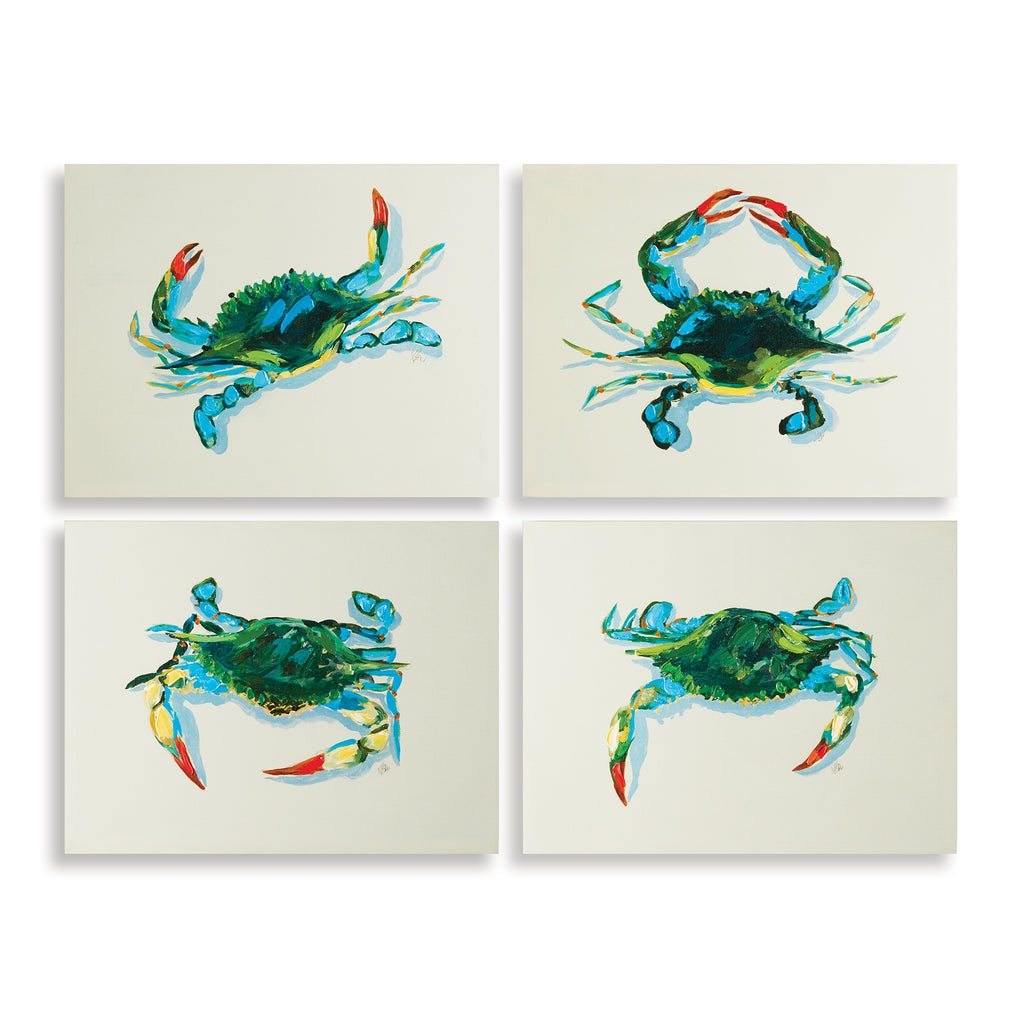 BLUE CRABS GICLEES, SET OF 4 - The Nifty Decor