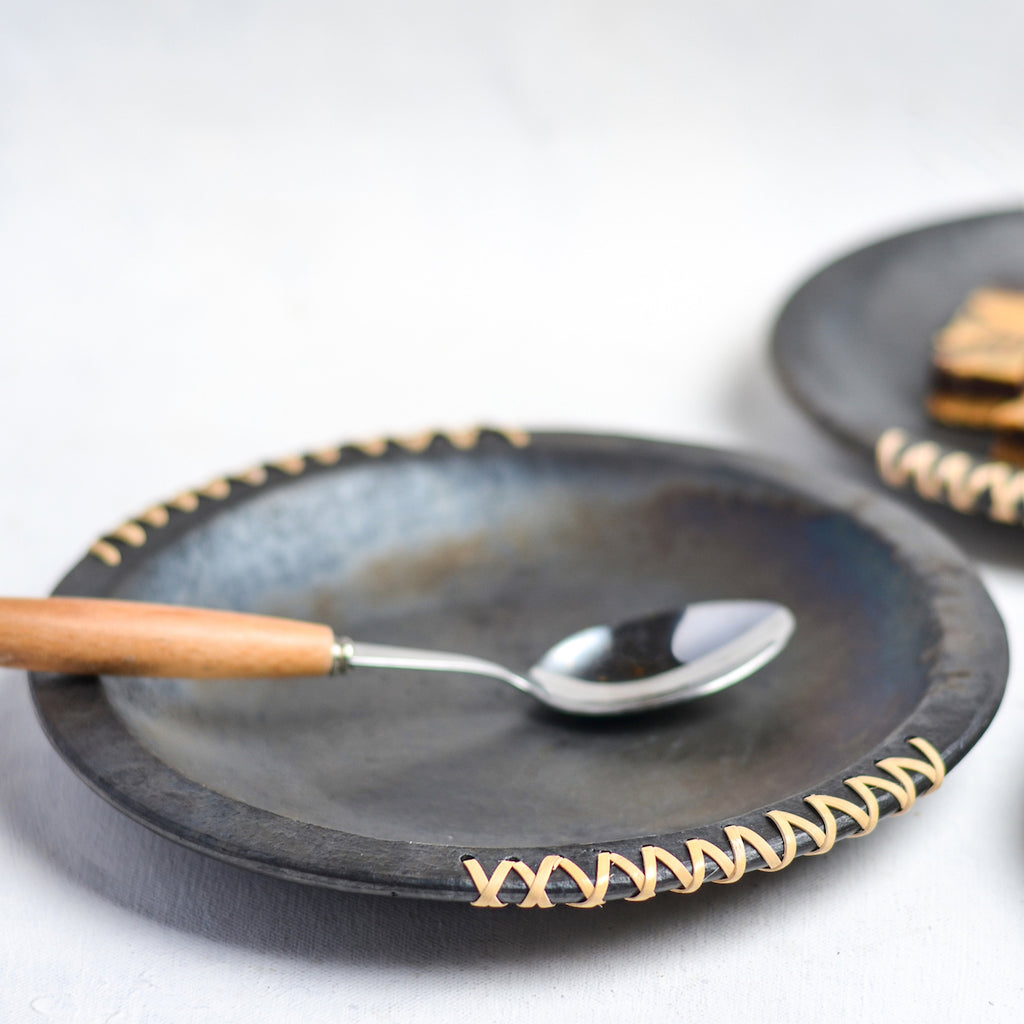Longpi Round Snack Plate - Bombay Mercantile