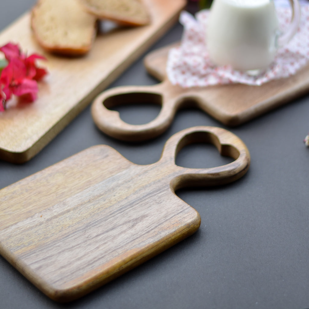 Wooden Heart Single Serve Board/ inc - Bombay Mercantile