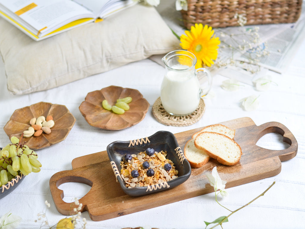 Wooden Heart Tray Board - Bombay Mercantile