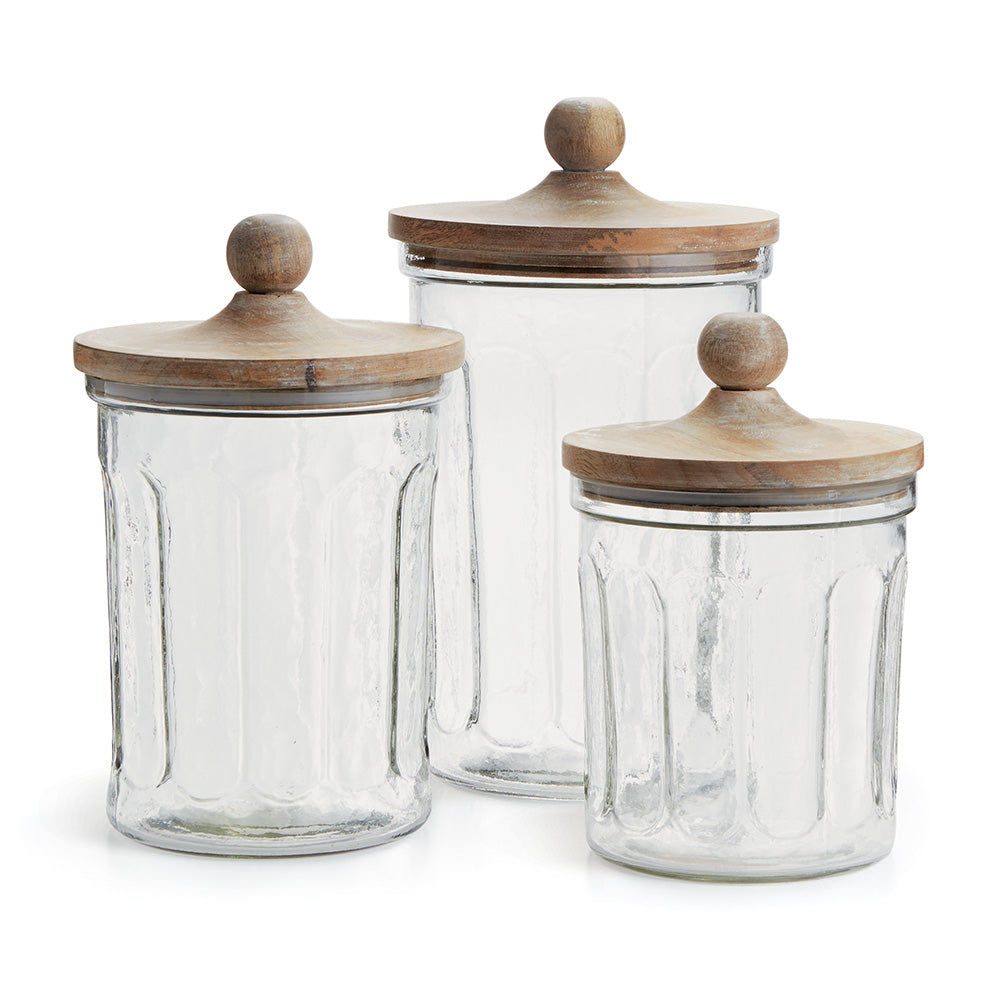 OLIVE HILL CANISTERS, SET OF 3 - The Nifty Decor