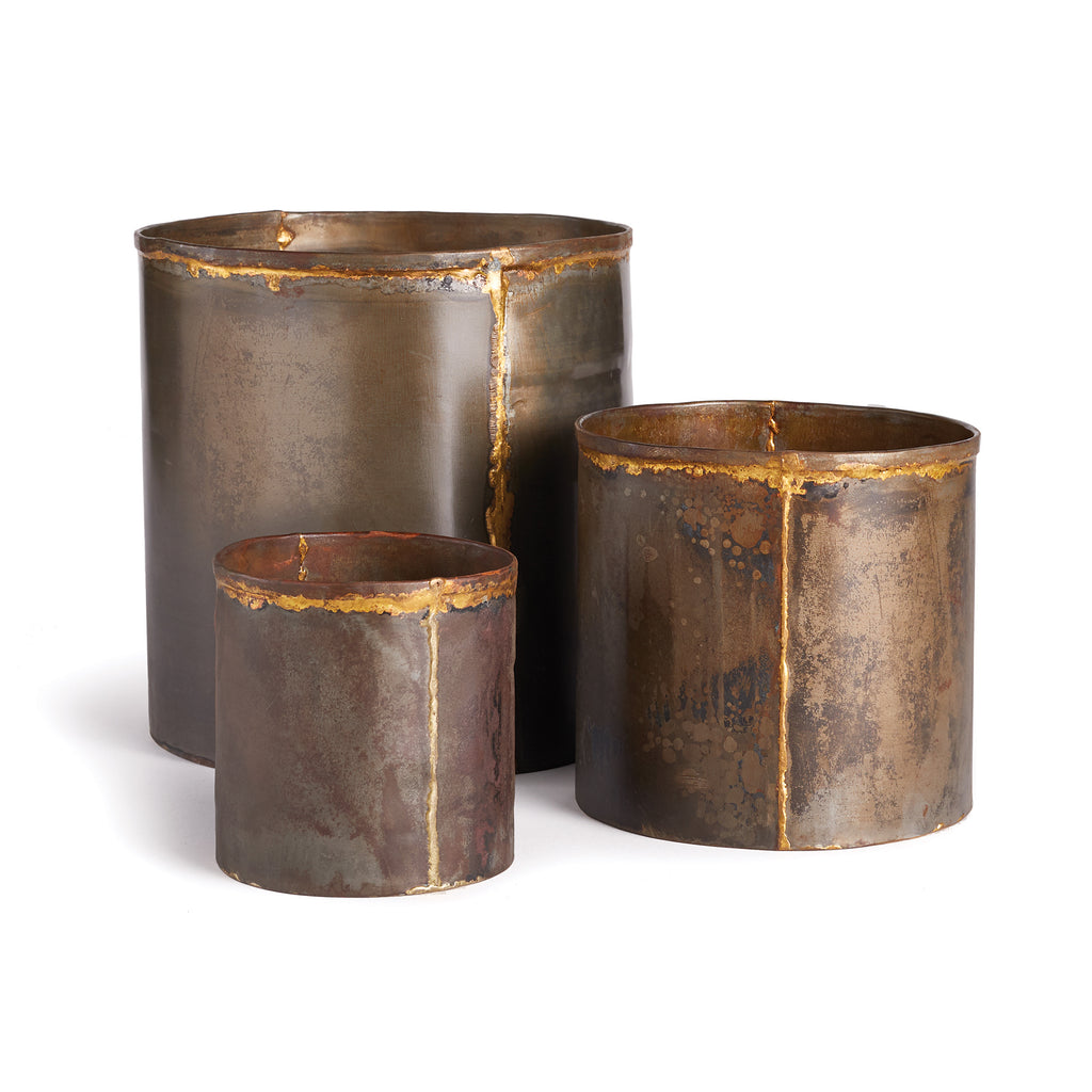 METAL CACHEPOTS, SET OF 3 - The Nifty Decor