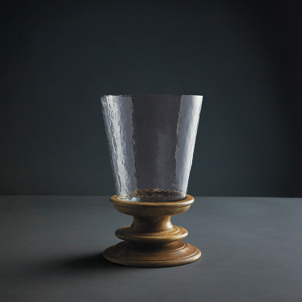Glass and Wood Vase 13" - The Nifty Decor