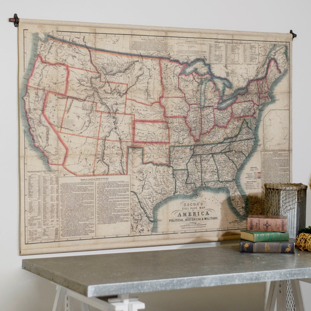 Hanging America Map - The Nifty Decor