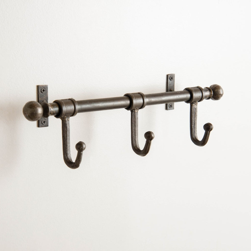 Metal 3 hook bar - Bombay Mercantile