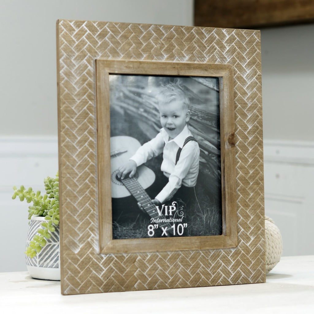 Natural wood photo picture frame 8x10 - Bombay Mercantile