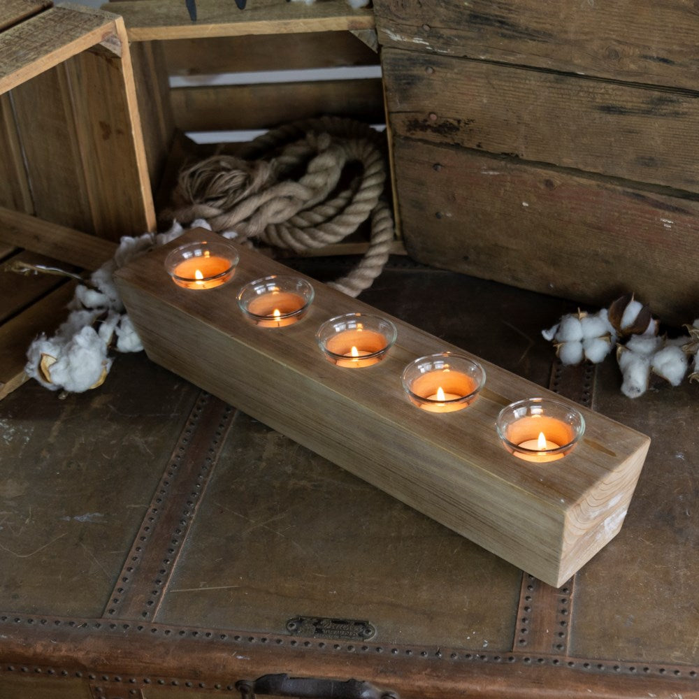 Wood Sugar Mold Candle Holder - The Nifty Decor