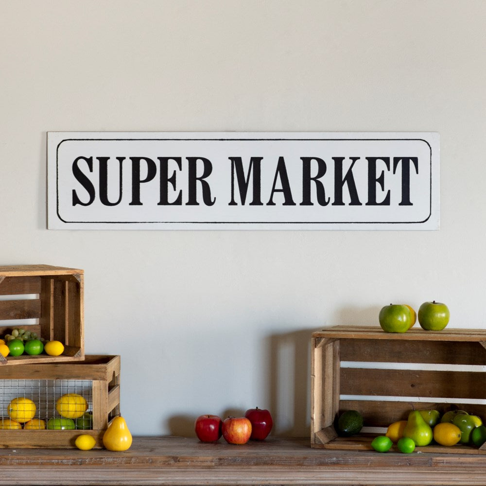 Metal Supermarket Sign - The Nifty Decor