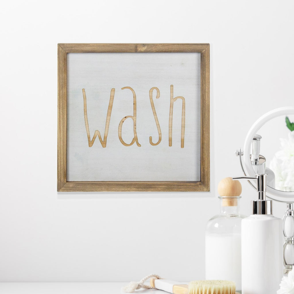 "Wash" Wood sign - Bombay Mercantile