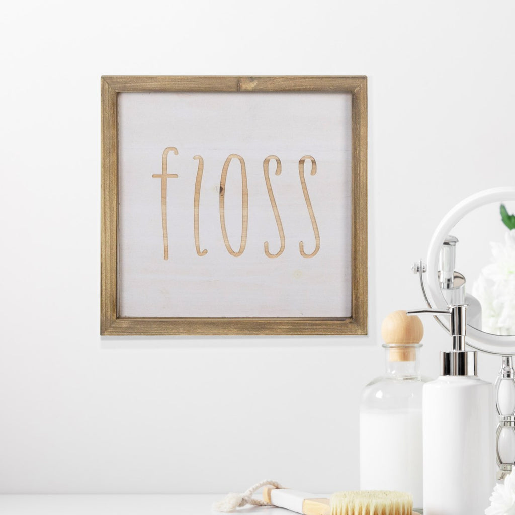 "Floss" Wood Sign - Bombay Mercantile