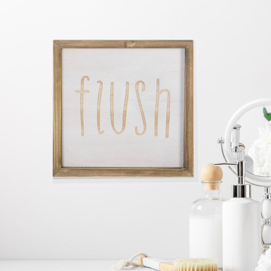 "Flush" Wood sign - Bombay Mercantile