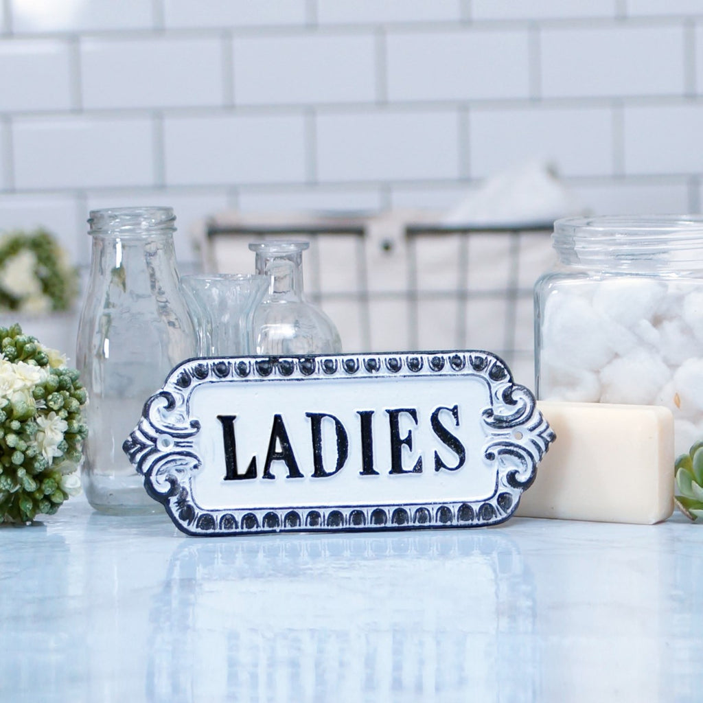 Cast Iron Wall Ladies Sign - Bombay Mercantile