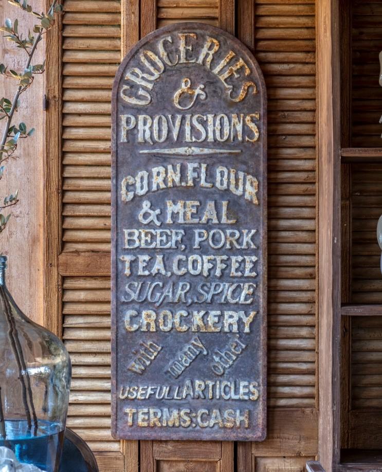 Provisions Metal Advertising Sign - Bombay Mercantile