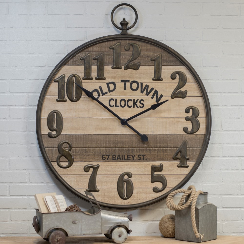 Metal Brown Wall clock - The Nifty Decor