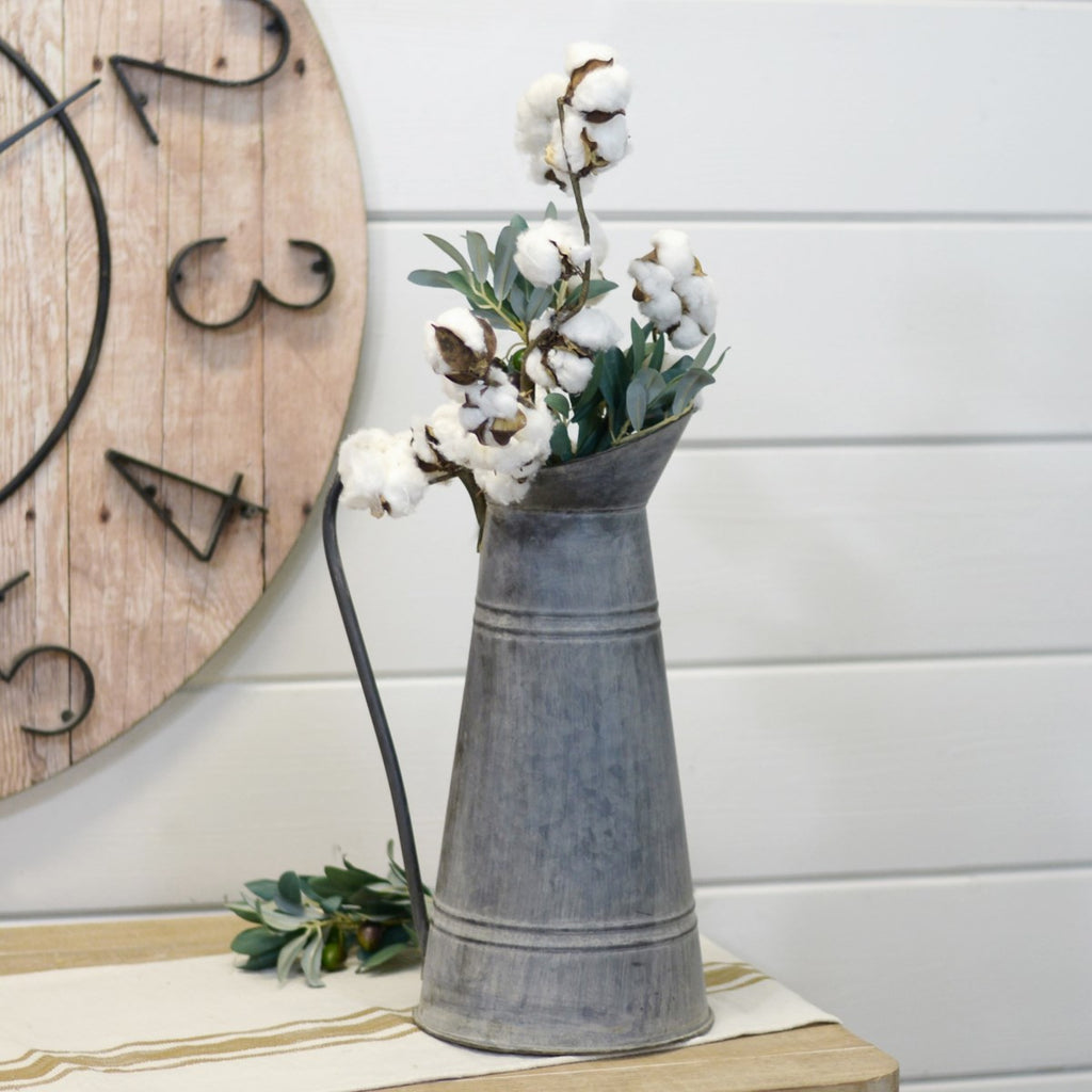 Galvanized Metal pitcher - Bombay Mercantile