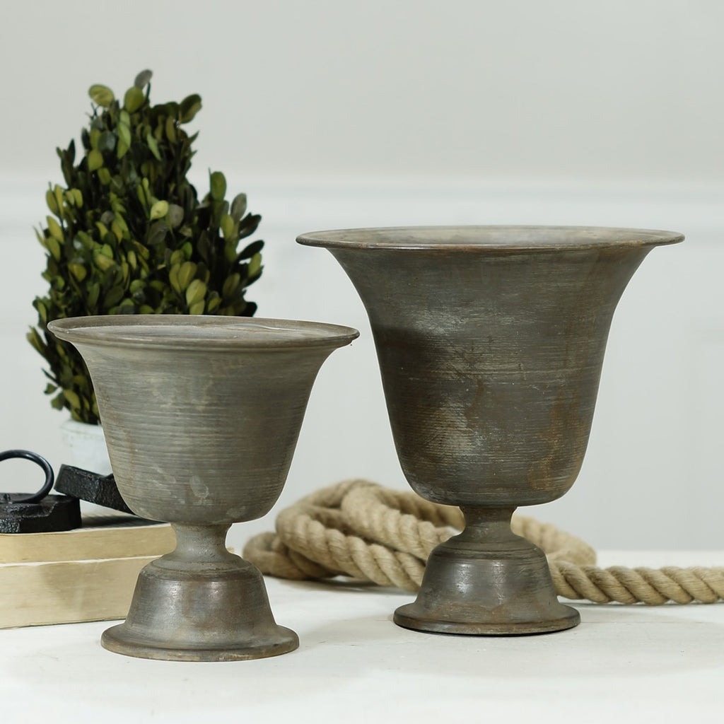 Decorative planter urns set - Bombay Mercantile